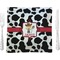Cowprint w/Cowboy 9.5" Glass Square Lunch / Dinner Plate- Single or Set of 4 (Personalized)