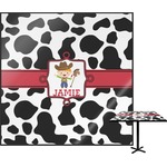 Cowprint w/Cowboy Square Table Top - 24" (Personalized)