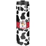 Cowprint w/Cowboy Stainless Steel Skinny Tumbler - 20 oz (Personalized)
