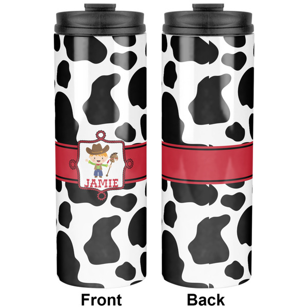 Cowprint w/Cowboy Stainless Steel Tumbler - Apvl