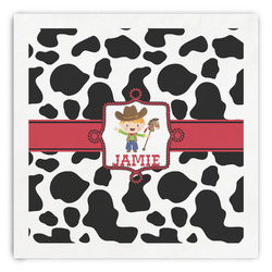 Cowprint w/Cowboy Paper Dinner Napkins (Personalized)