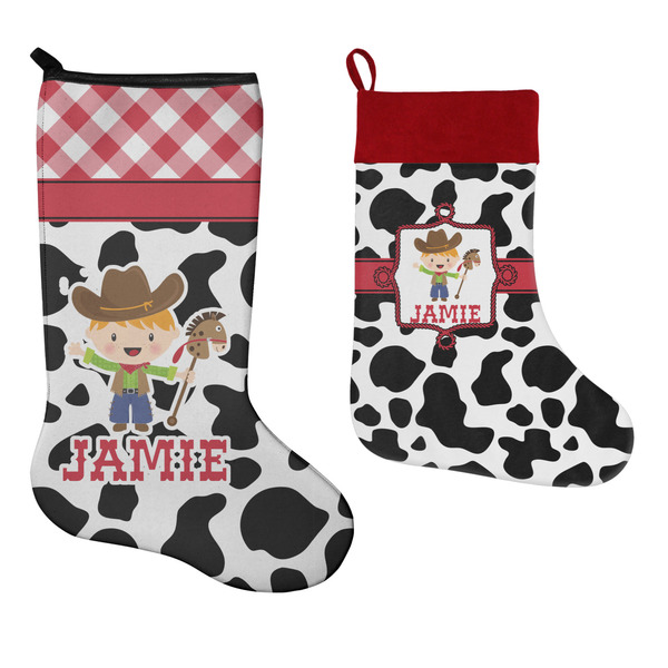 Cowprint w/Cowboy Stockings - Side by Side compare