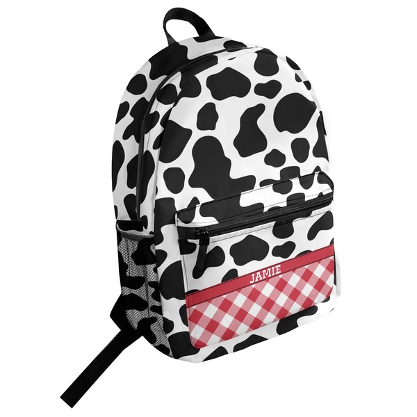 Custom Cowprint w/Cowboy Student Backpack (Personalized)