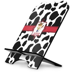 Cowprint w/Cowboy Stylized Tablet Stand (Personalized)