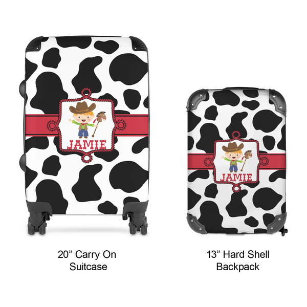 Cowprint w/Cowboy Suitcase Set 4 - APPROVAL