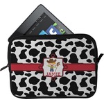 Cowprint w/Cowboy Tablet Case / Sleeve - Small (Personalized)