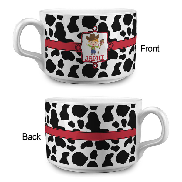 Cowprint w/Cowboy Tea Cup - Single Apvl