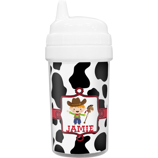 Custom Cowprint w/Cowboy Sippy Cup (Personalized)