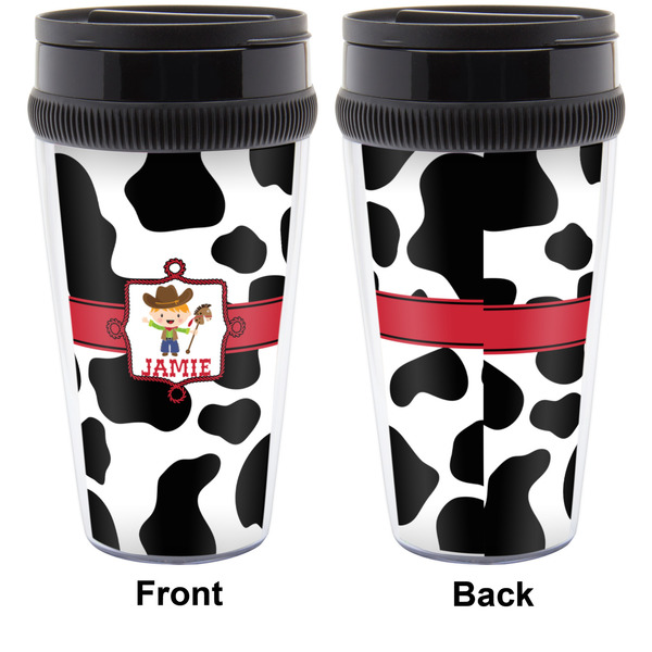 Cowprint w/Cowboy Travel Mug Approval (Personalized)