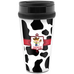 Cowprint w/Cowboy Acrylic Travel Mug without Handle (Personalized)