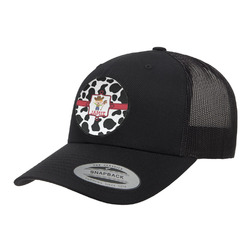 Cowprint w/Cowboy Trucker Hat - Black (Personalized)