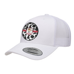 Cowprint w/Cowboy Trucker Hat - White (Personalized)