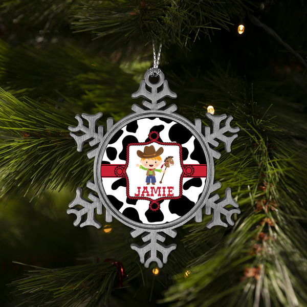 Cowprint w/Cowboy Vintage Snowflake - (LIFESTYLE)