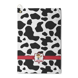 Cowprint w/Cowboy Waffle Weave Golf Towel (Personalized)