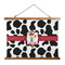 Cowprint w/Cowboy Wall Hanging Tapestry - Wide (Personalized)