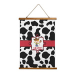 Cowprint w/Cowboy Wall Hanging Tapestry (Personalized)