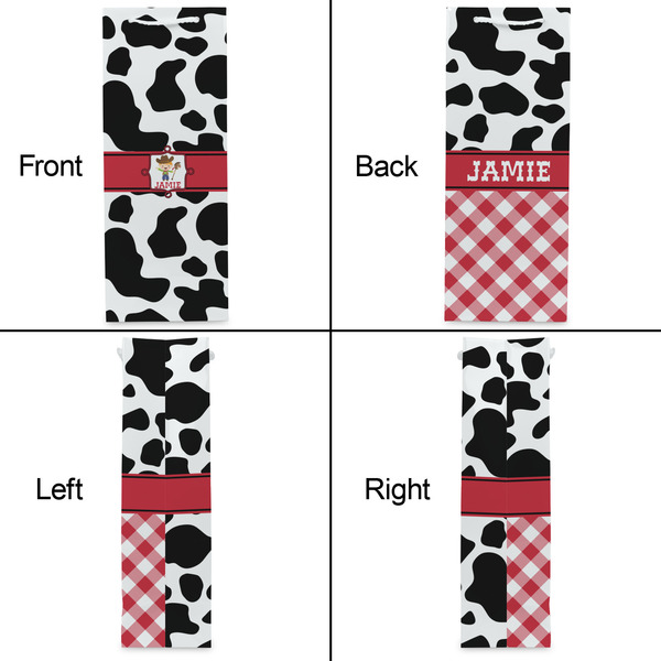 Cowprint w/Cowboy Wine Gift Bag - Matte - Approval