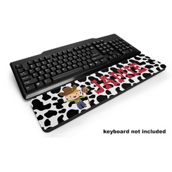 Cowprint w/Cowboy Keyboard Wrist Rest (Personalized)