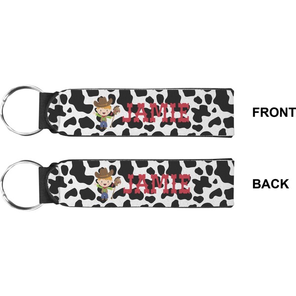 Cowprint w/Cowboy Wristlet (Front + Back)