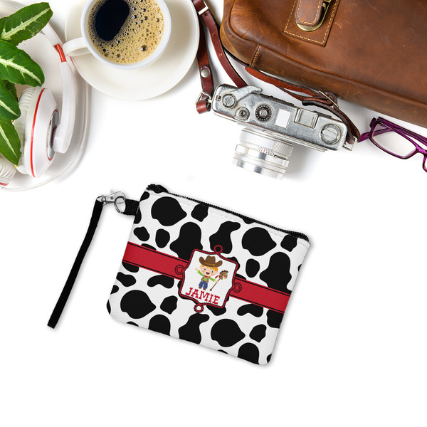Cowprint w/Cowboy Wristlet ID Cases - LIFESTYLE