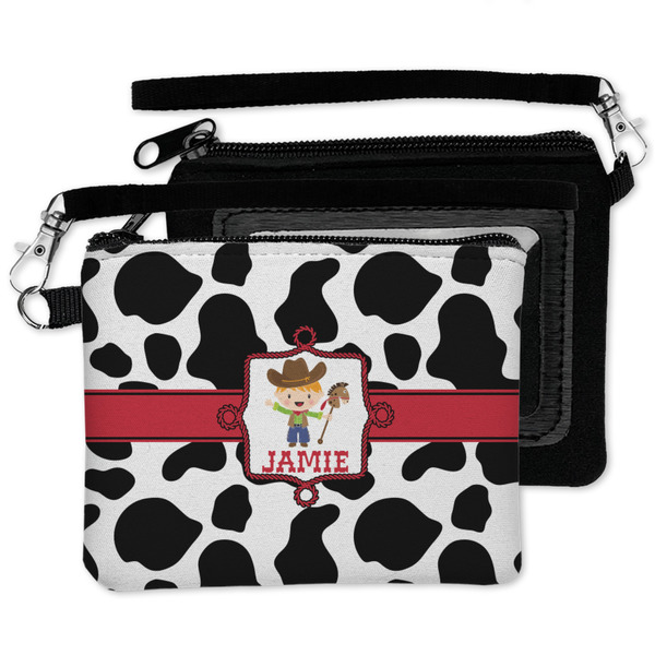 Cowprint w/Cowboy Wristlet ID Cases - MAIN