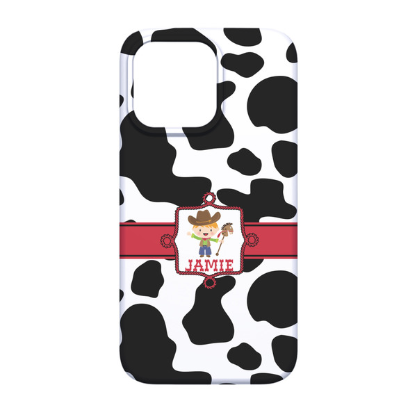 Cowprint w/Cowboy iPhone 13 Case - Back