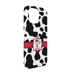 Cowprint w/Cowboy iPhone Case - Plastic - iPhone 13 Pro (Personalized)