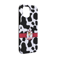 Cowprint w/Cowboy iPhone Case - Rubber Lined - iPhone 13 Pro (Personalized)