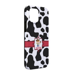 Cowprint w/Cowboy iPhone Case - Rubber Lined - iPhone 13 (Personalized)