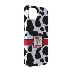 Cowprint w/Cowboy iPhone Case - Plastic - iPhone 14 (Personalized)