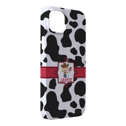 Cowprint w/Cowboy iPhone Case - Plastic - iPhone 14 Plus (Personalized)