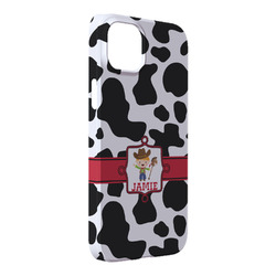 Cowprint w/Cowboy iPhone Case - Plastic - iPhone 14 Pro Max (Personalized)