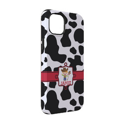 Cowprint w/Cowboy iPhone Case - Rubber Lined - iPhone 14 Pro (Personalized)
