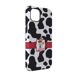 Cowprint w/Cowboy iPhone Case - Rubber Lined - iPhone 14 (Personalized)
