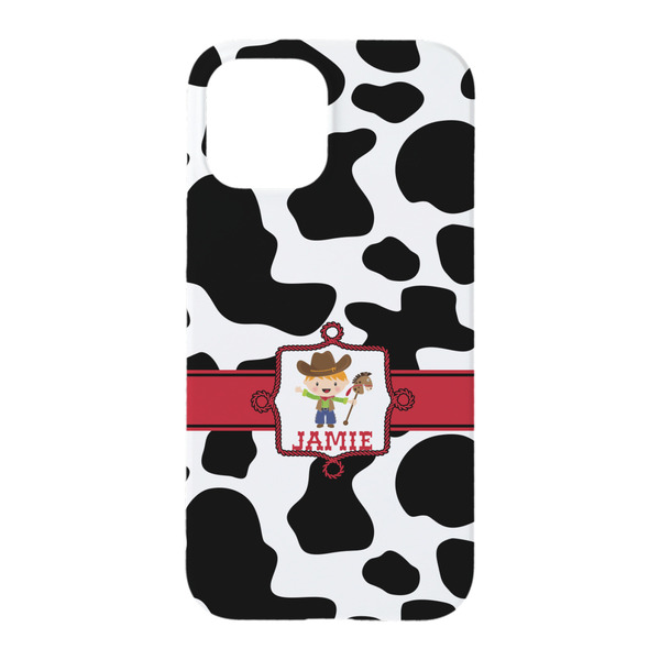 Cowprint w/Cowboy iPhone 15 Case - Back