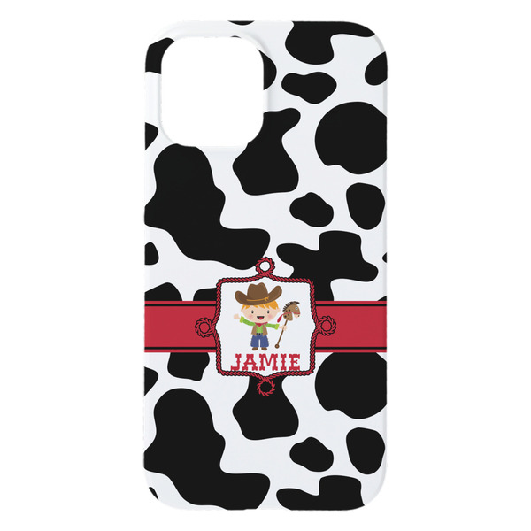Cowprint w/Cowboy iPhone 15 Pro Max Case - Back