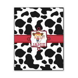 Cowprint Cowgirl Wood Print - 11x14 (Personalized)
