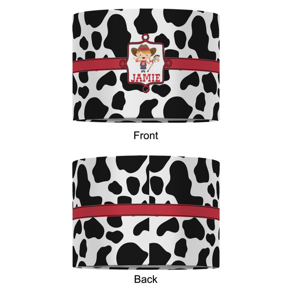 Cowprint Cowgirl 12" Drum Lampshade - APPROVAL (Fabric)