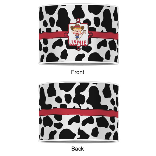 Cowprint Cowgirl 12" Drum Lampshade - APPROVAL (Poly Film)