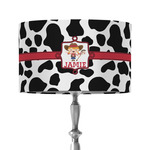 Cowprint Cowgirl 12" Drum Lamp Shade - Fabric (Personalized)