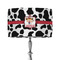Cowprint Cowgirl 12" Drum Lampshade - ON STAND (Fabric)