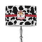 Cowprint Cowgirl 12" Drum Lampshade - ON STAND (Poly Film)