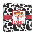 Cowprint Cowgirl Canvas Print - 12x12 (Personalized)