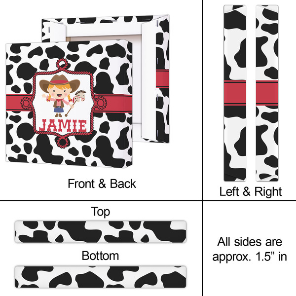 Cowprint Cowgirl 12x12 - Canvas Print - Approval