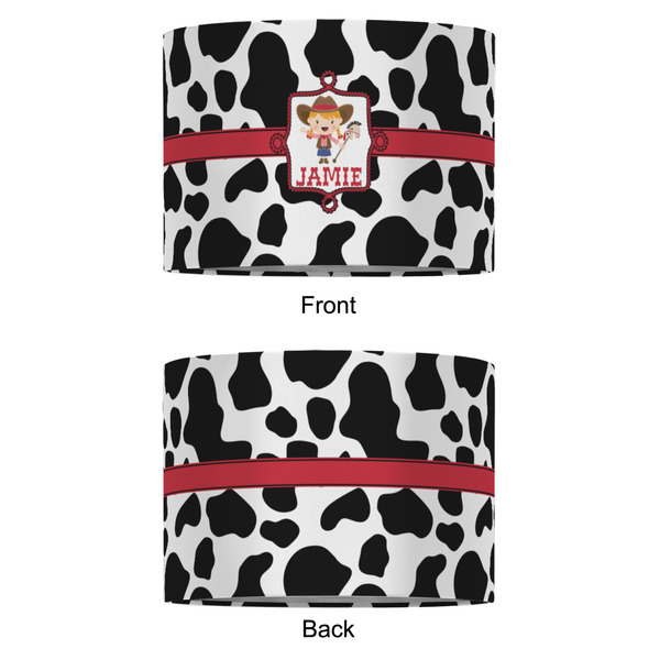 Cowprint Cowgirl 16" Drum Lampshade - APPROVAL (Fabric)