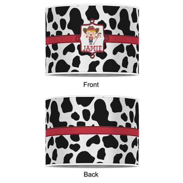 Cowprint Cowgirl 16" Drum Lampshade - APPROVAL (Poly Film)