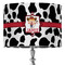 Cowprint Cowgirl 16" Drum Lampshade - ON STAND (Fabric)