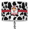 Cowprint Cowgirl 16" Drum Lampshade - ON STAND (Poly Film)
