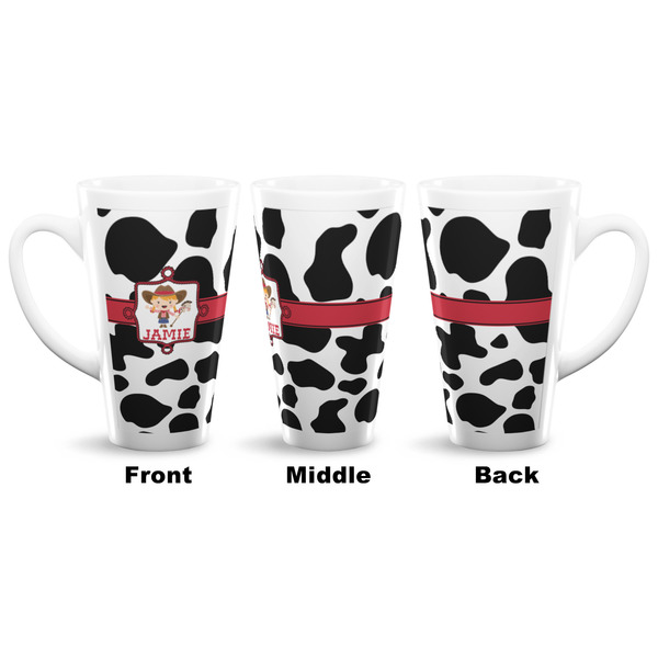 Cowprint Cowgirl 16 Oz Latte Mug - Approval