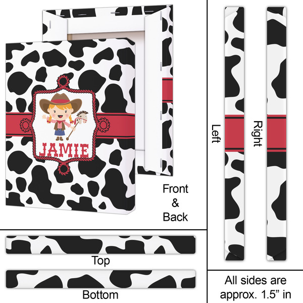 Cowprint Cowgirl 16x20 - Canvas Print - Approval